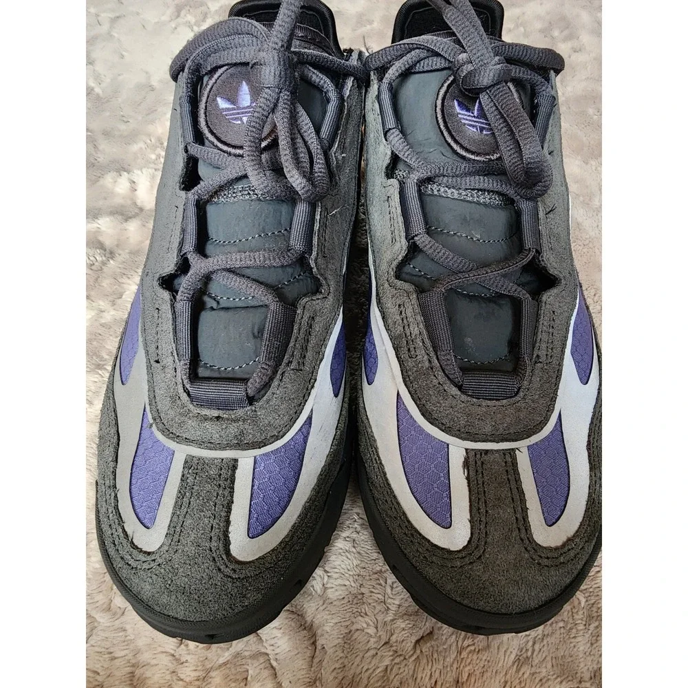 Adidas Ozrah Carbon Grey Orbit Violet Mens Sneakers S24140 Low Top Shoes 7.5